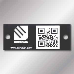 QR Code Baskılı Alüminyum Etiket 